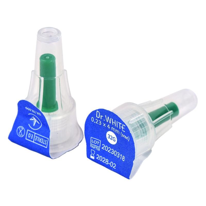 Голка для інсулінової шприц-ручки Dr.White 0,23х4 mm (мм) 32G